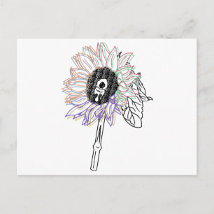 Cartes Pour Fêtes Annuelles Fleur Arc-en-ciel Art Funky