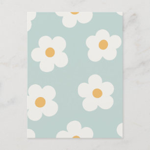 Cartes Pour Fêtes Annuelles Fleur blanche minimale