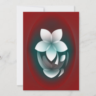 Cartes Pour Fêtes Annuelles Fleur blanche miroir