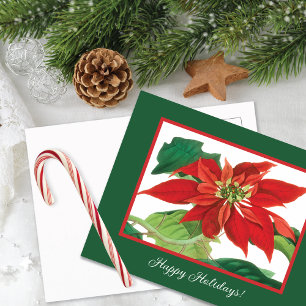 Cartes Pour Fêtes Annuelles Fleur botanique de Poinsettia