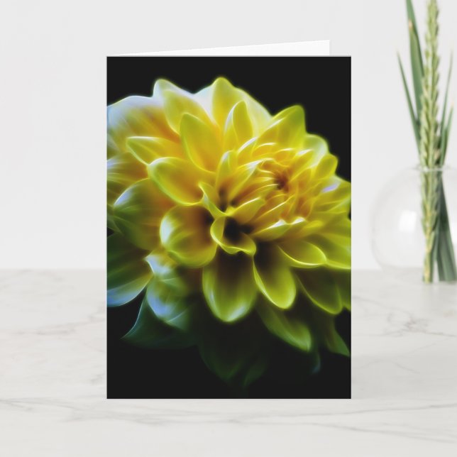 Cartes Pour Fêtes Annuelles Fleur Dahlia et signification (Devant)