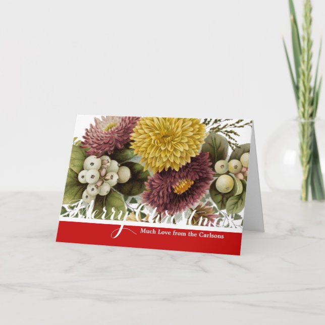 Cartes Pour Fêtes Annuelles Fleur de chrysanthème mère florale (Devant)