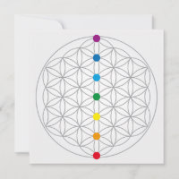 Fleur de design de vie et 7 chakras couleurs arc-e