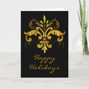 Cartes Pour Fêtes Annuelles Fleur de lis Xmas