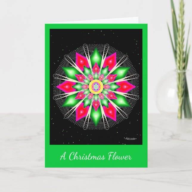Cartes Pour Fêtes Annuelles Fleur de Noël (Devant)