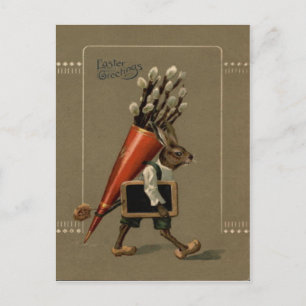 Cartes Pour Fêtes Annuelles Fleur de Pâques Lapin