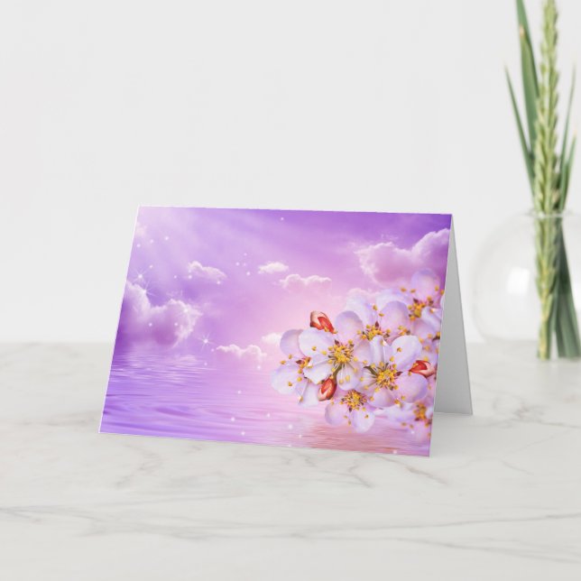 Cartes Pour Fêtes Annuelles Fleur de printemps (Devant)