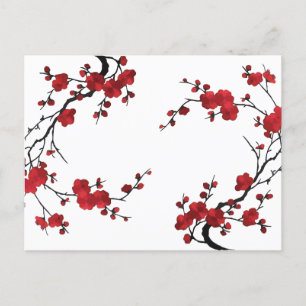 Cartes Pour Fêtes Annuelles Fleur de Sakura en fleurs