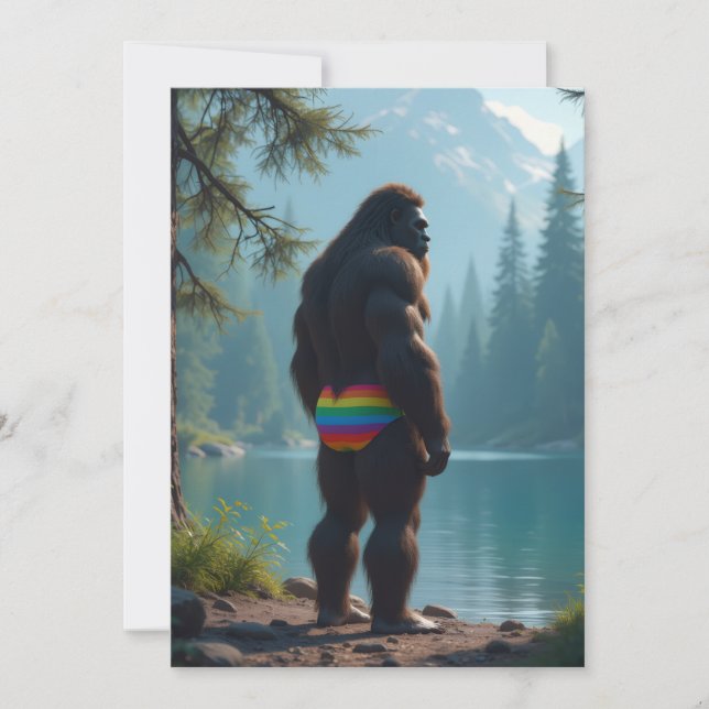 Cartes Pour Fêtes Annuelles Fleur de Sasquatch (Devant)