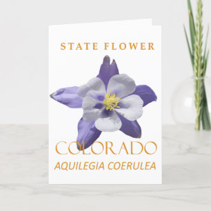 Cartes Pour Fêtes Annuelles Fleur du territoire du Colorado Aquilegia coerulea