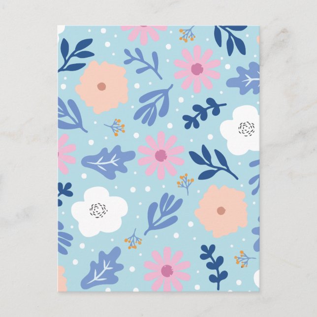 Cartes Pour Fêtes Annuelles Fleur minimaliste (Devant)