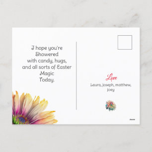 Cartes Pour Fêtes Annuelles fleur moderne simple Happy Pâques à amis photo