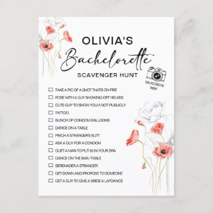 Cartes Pour Fêtes Annuelles Fleur peinte Bachelorette personnalisable