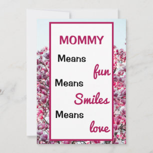 Cartes Pour Fêtes Annuelles Fleur rose élégante florale pour la fête des mères