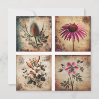 Fleur sauvage sur arrière - plan vintage en détres