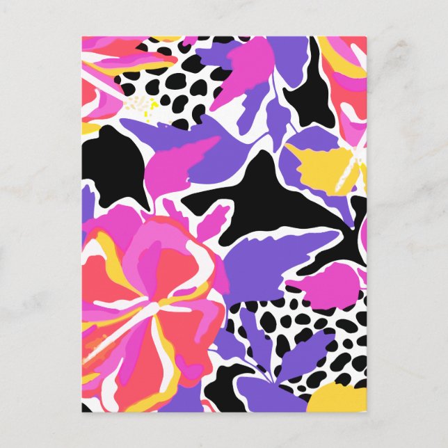 Cartes Pour Fêtes Annuelles Fleur Trippy (Devant)