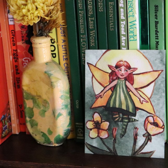 Cartes Pour Fêtes Annuelles Fleur vert printemps (Créateur téléchargé)