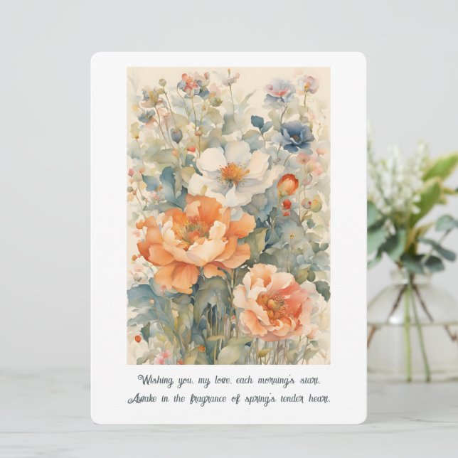 Cartes Pour Fêtes Annuelles Fleurs (Debout devant)