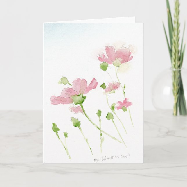 Cartes Pour Fêtes Annuelles Fleurs (Devant)