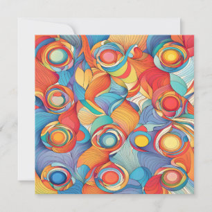 Cartes Pour Fêtes Annuelles Fleurs Abstraites