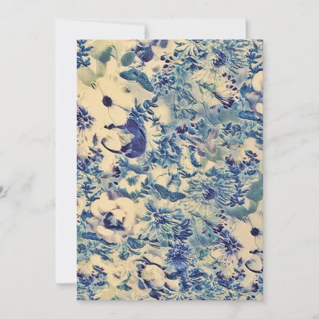 Cartes Pour Fêtes Annuelles Fleurs Abstraites rétros Papillon Jardin d'artisan (Devant)