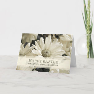 Cartes Pour Fêtes Annuelles Fleurs blanches Voisin de Pâques heureux