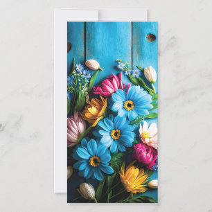 Cartes Pour Fêtes Annuelles Fleurs colorées