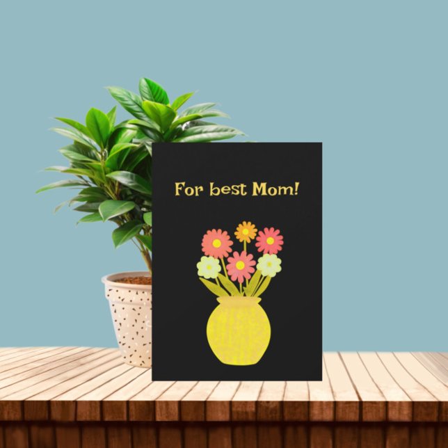 Cartes Pour Fêtes Annuelles Fleurs colorées (Créateur téléchargé)
