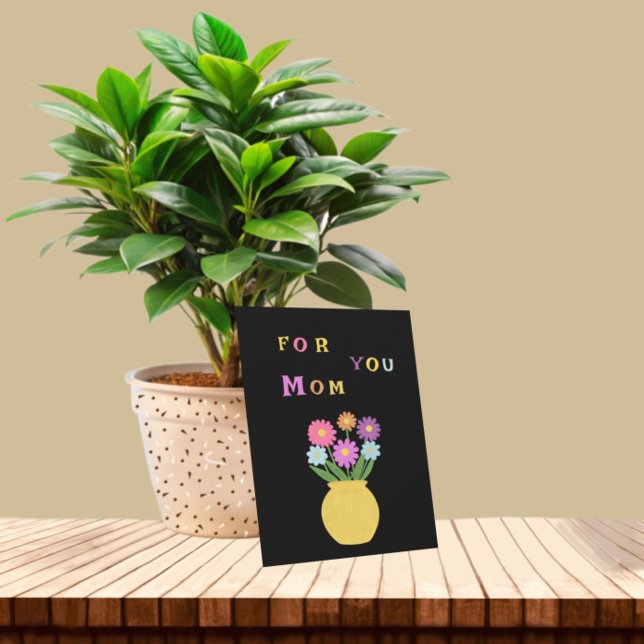 Cartes Pour Fêtes Annuelles Fleurs colorées (Créateur téléchargé)