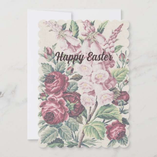 Cartes Pour Fêtes Annuelles Fleurs croisées (Devant)