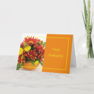 Cartes Pour Fêtes Annuelles Fleurs de bon thanksgiving