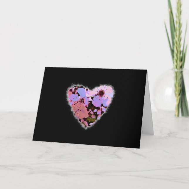 Cartes Pour Fêtes Annuelles Fleurs de cerisier rose Coeur Valentine Amour Roma (Devant)