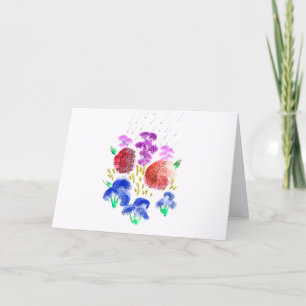 Cartes Pour Fêtes Annuelles Fleurs de couleur printanière pour la fête des mèr