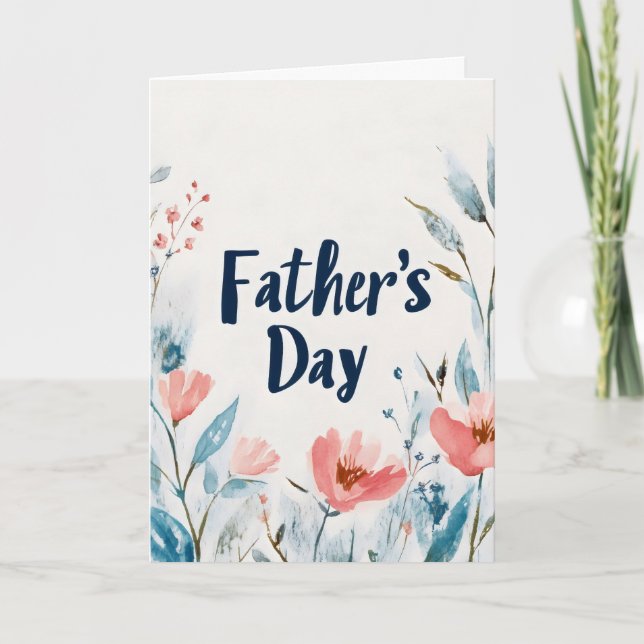 Cartes Pour Fêtes Annuelles Fleurs de fêtes des pères (Devant)