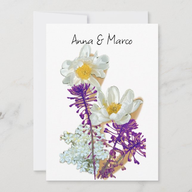 Cartes Pour Fêtes Annuelles Fleurs de forêt (Devant)