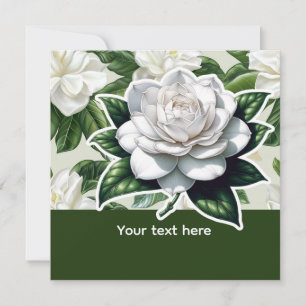 Cartes Pour Fêtes Annuelles Fleurs de gardénia blancs