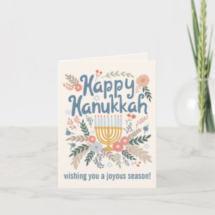 Cartes Pour Fêtes Annuelles Fleurs de Hanouka Dessin à la main Art personnalis