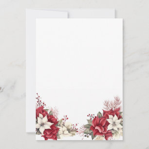 Cartes Pour Fêtes Annuelles Fleurs de Noël avec espace vide