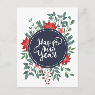 Cartes Pour Fêtes Annuelles Fleurs de Noël Bonne Année