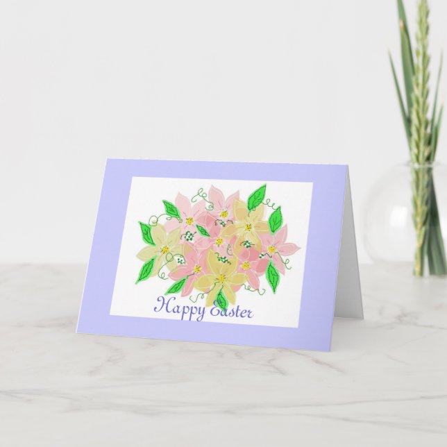 Cartes Pour Fêtes Annuelles Fleurs de Pâques (Devant)