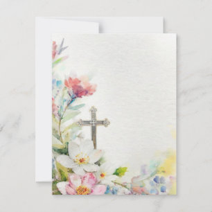 Cartes Pour Fêtes Annuelles Fleurs de Pâques et croiser papeterie vierge