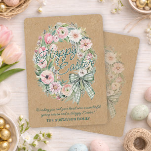Cartes Pour Fêtes Annuelles Fleurs de Pâques rustiques personnalisées - Écritu