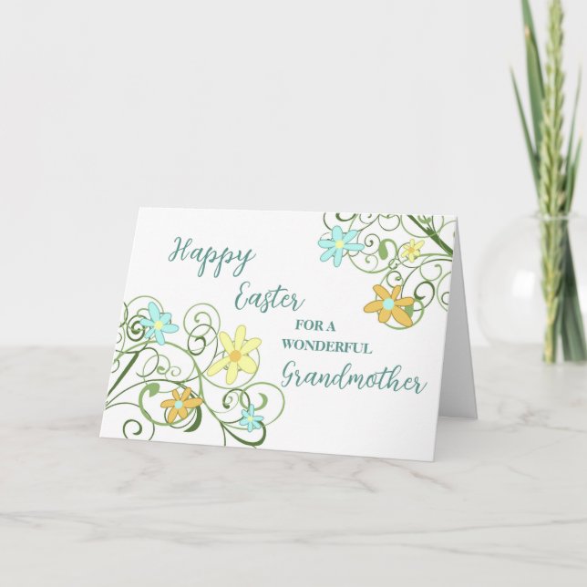 Cartes Pour Fêtes Annuelles Fleurs de printemps Grand-mère Joyeux Pâques (Devant)
