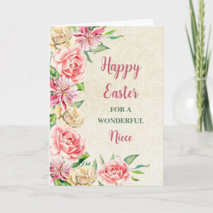 Cartes Pour Fêtes Annuelles Fleurs de printemps Joyeuses Nuit de Pâques