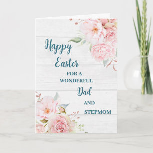 Cartes Pour Fêtes Annuelles Fleurs de printemps Joyeux Pâques papa et Stepmama