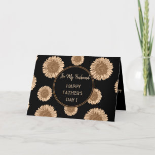Cartes Pour Fêtes Annuelles Fleurs de soleil vintages pour mari sur Fête des p