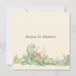 Cartes Pour Fêtes Annuelles Fleurs d'eau vintages