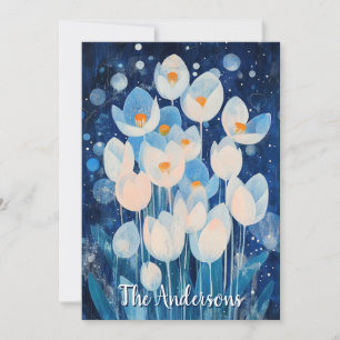 Cartes Pour Fêtes Annuelles Fleurs d'Hiver