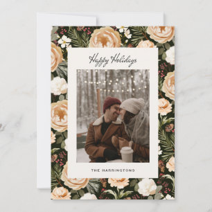 Cartes Pour Fêtes Annuelles Fleurs d'hiver chaudes Photo