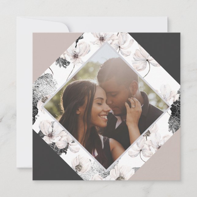 Cartes Pour Fêtes Annuelles Fleurs d'hiver personnalisées de Noël Photo (Devant)